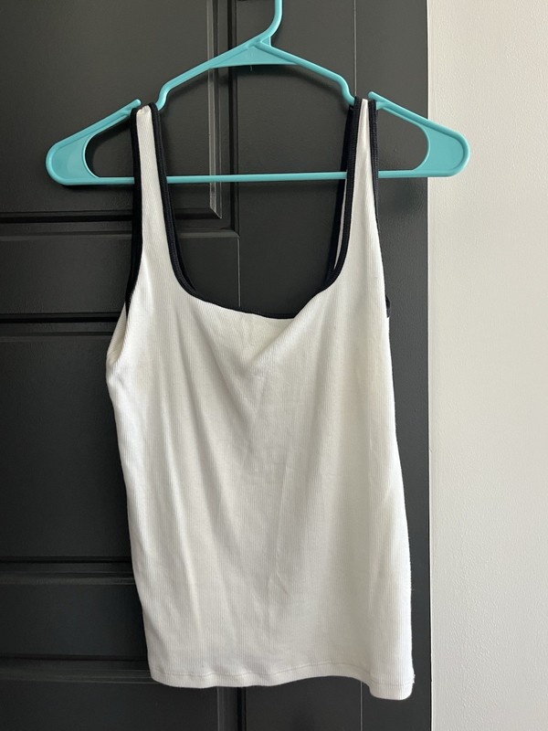 Abercrombie & Fitch White & Black Tank Top