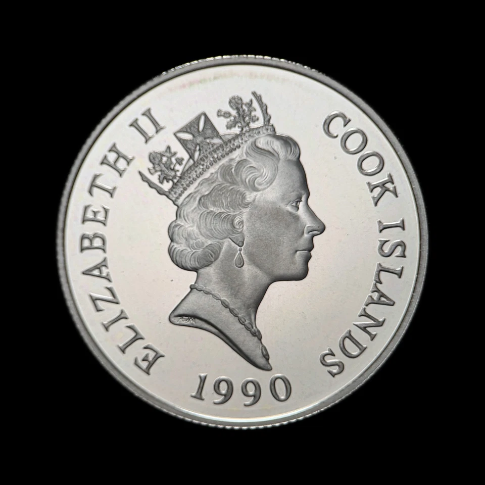 COOK ISLANDS. 1990, 10 Dollars, Silver - Barcelona Summer Olympics, Track Field - Image 2 of 3