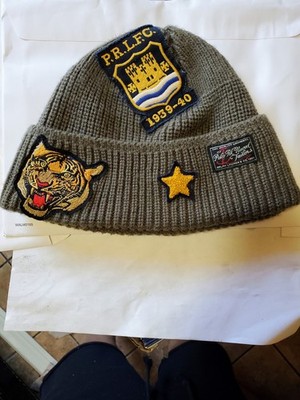 POLO RALPH LAUREN VINTAGE TIGER P.R.L.F.C. 1939-40 NAVAL TAILORS BEANIE HAT