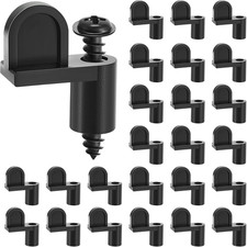 Blulu 24 Pack 3/8 in Nylon Window Screen Clip with Screws Offset Clips for Faste