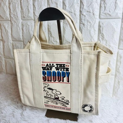 Marc Jacobs x Peanuts Snoopy 2WAY Canvas Tote Schultertasche Weiß