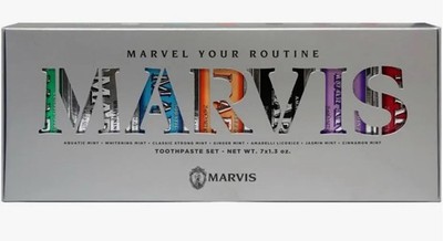 Marvis Toothpaste Set Gift Set, Travel/Pocket Size, Mint, 7 x 1.3 oz