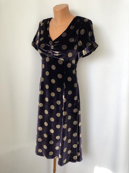 Women Boden Dress Purple Velvet 36 / S / 44