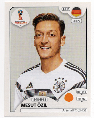 447 Mesut Ozil Germany Panini FIFA World Cup Russia 2018 Sticker