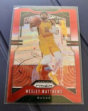 Panini Prizm 19-20 Wesley Matthews Bucks #214 Ruby Wave Prizm - NEW
