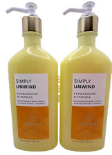 Bath Body Works Aromatherapy Simply Unwind Sandalwood Vanilla Lotion x2
