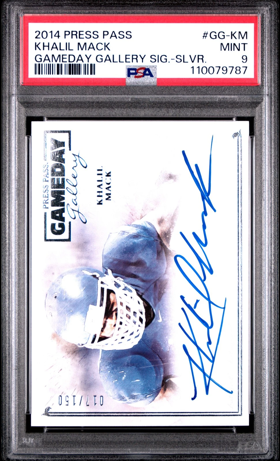 Khalil Mack Press Pass Gameday Gallery Signatures #GGKM Gold