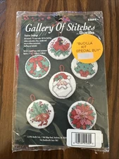 Bucilla Gallery of Stitches~ Festive Feelings Cross Stitch Kit Ornaments #33619