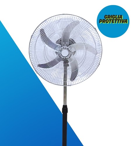 Ventilatore a Piantana 75W Potente 3 Velocità 5 Pale Altezza Regolabile 130 cm - Foto 4 di 11