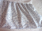 Cannon Medium Blue and White Mini Floral Print Gathered Queen Bed Skirt
