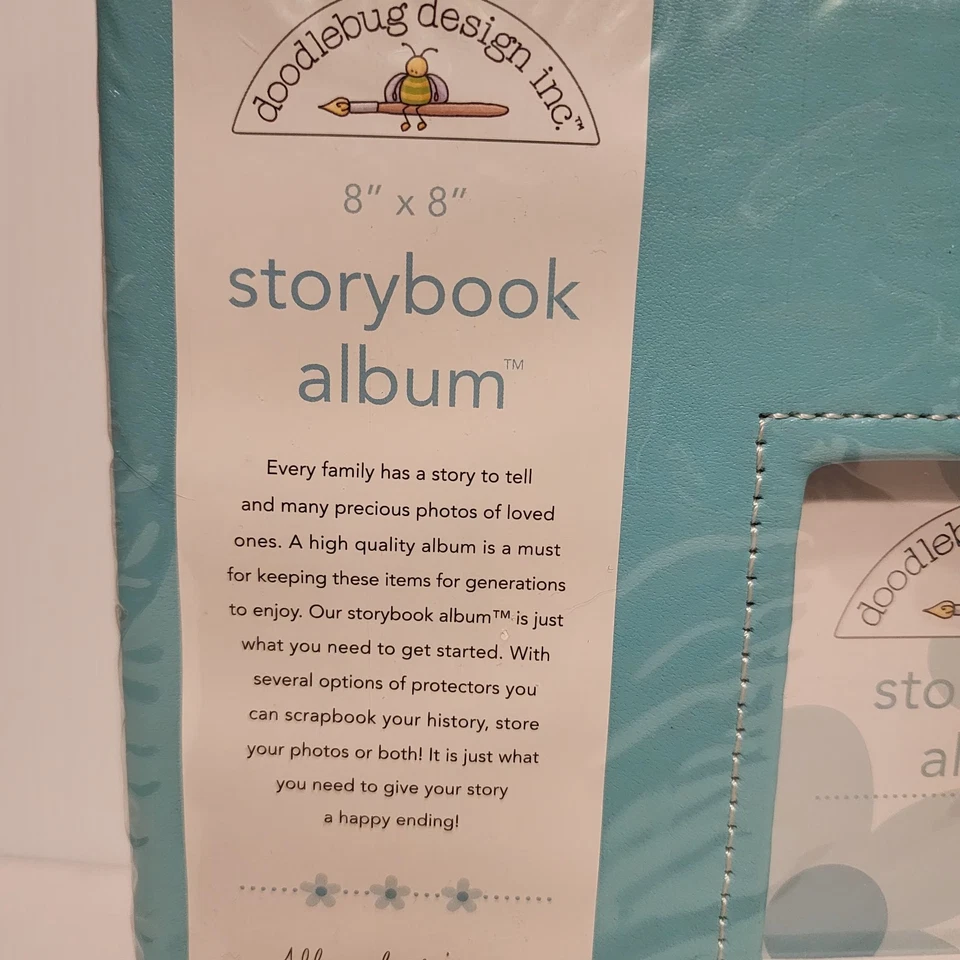 Libro de cuentos Doodlebug álbum anillo en D 8"X8"- piscina imitación cuero Foto 2 de 4