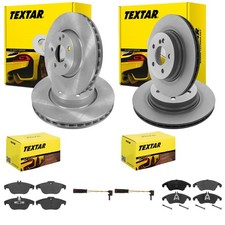 TEXTAR BREMSSCHEIBEN + BEL&Auml;GE VORNE + HINTEN passend f&uuml;r MERCEDES C-KLASSE W204