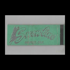 Full Length Matchbook Cover Snowline Restaurant Oakhurst CA