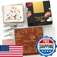 Wakhow Flower Press Kit   11" x 11" Large Wooden Flower Presser for Adults  Tee