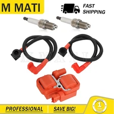 Ignition Coil & Spark Plug w/Wire Cap For Polaris Ranger 800 XP Crew 2011-2016