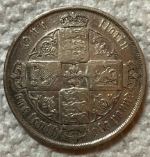 1872 GREAT BRITAIN UK - FLORIN  - VICTORIA - .925 SILVER - 1/3 Oz - HIGH GRADE