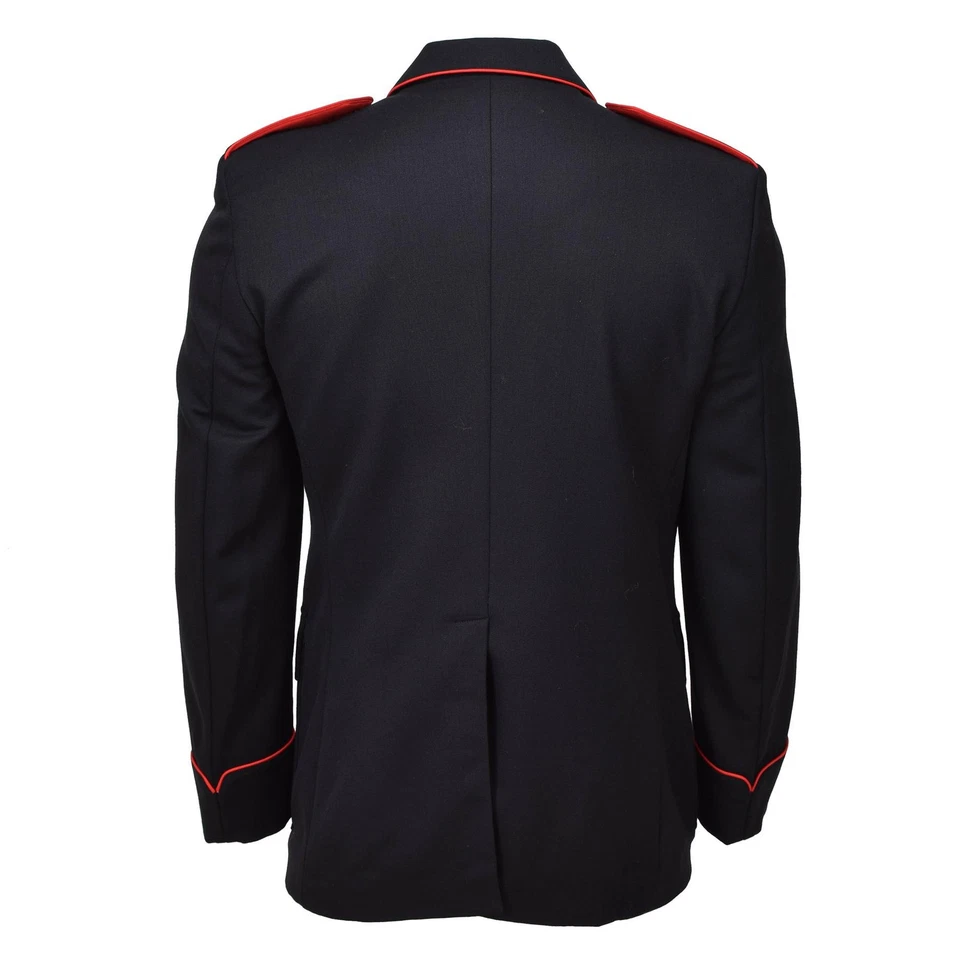 Original Italian military black wool carabinieri formal jacket red stripes - Image 4 of 4