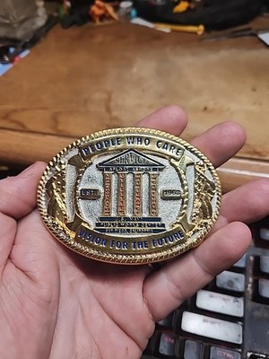 U.S. Navy Public Works Center Belt Buckle Brass Collector's Issue Numbered Nice
