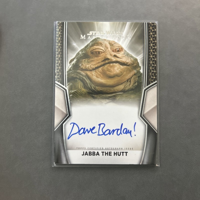 2025 Topps Star Wars Masterwork On Card Auto David Barclay Jabba The Hutt