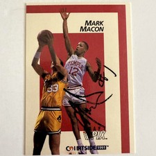 Autographed/Signed 1991 Courtside Mark Macon/Nuggets/Temple/ Card/NO COA🏀⭐️