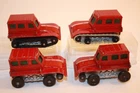 Four (4) Vintage 1960's Matchbox Lesney Snow-Trac Trucks #35