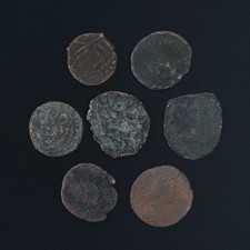 Ancient Coins Roman Artifacts Figural Mixed Lot of 7 B7949