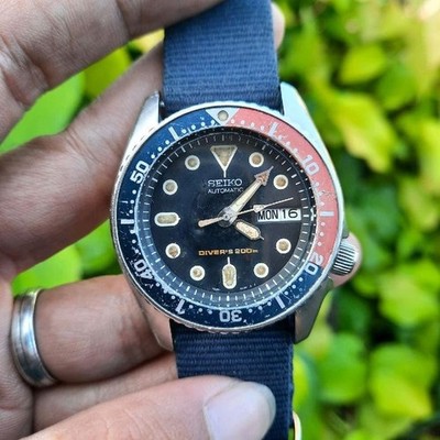 Rare SEIKO SKX015 Divers 200m Mid Size 38mm Pepsi 7s26-0030 Watch