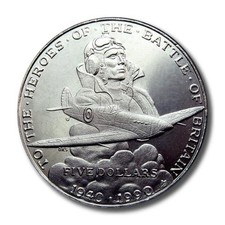 1990 Marshall Islands $5 Commemorative Coin, Battle of Britain