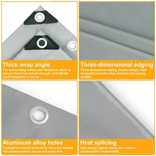 Abdeckplane Wasserdicht 670G PVC Schutzplane mit ösen UV-Beständig Reißfest LKW - Bild 5 von 34
