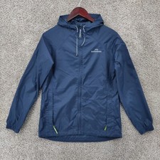 Kathmandu Jacket Womens 8 Blue Full Zip Hooded Windbreaker Outdoor Hiking Camp