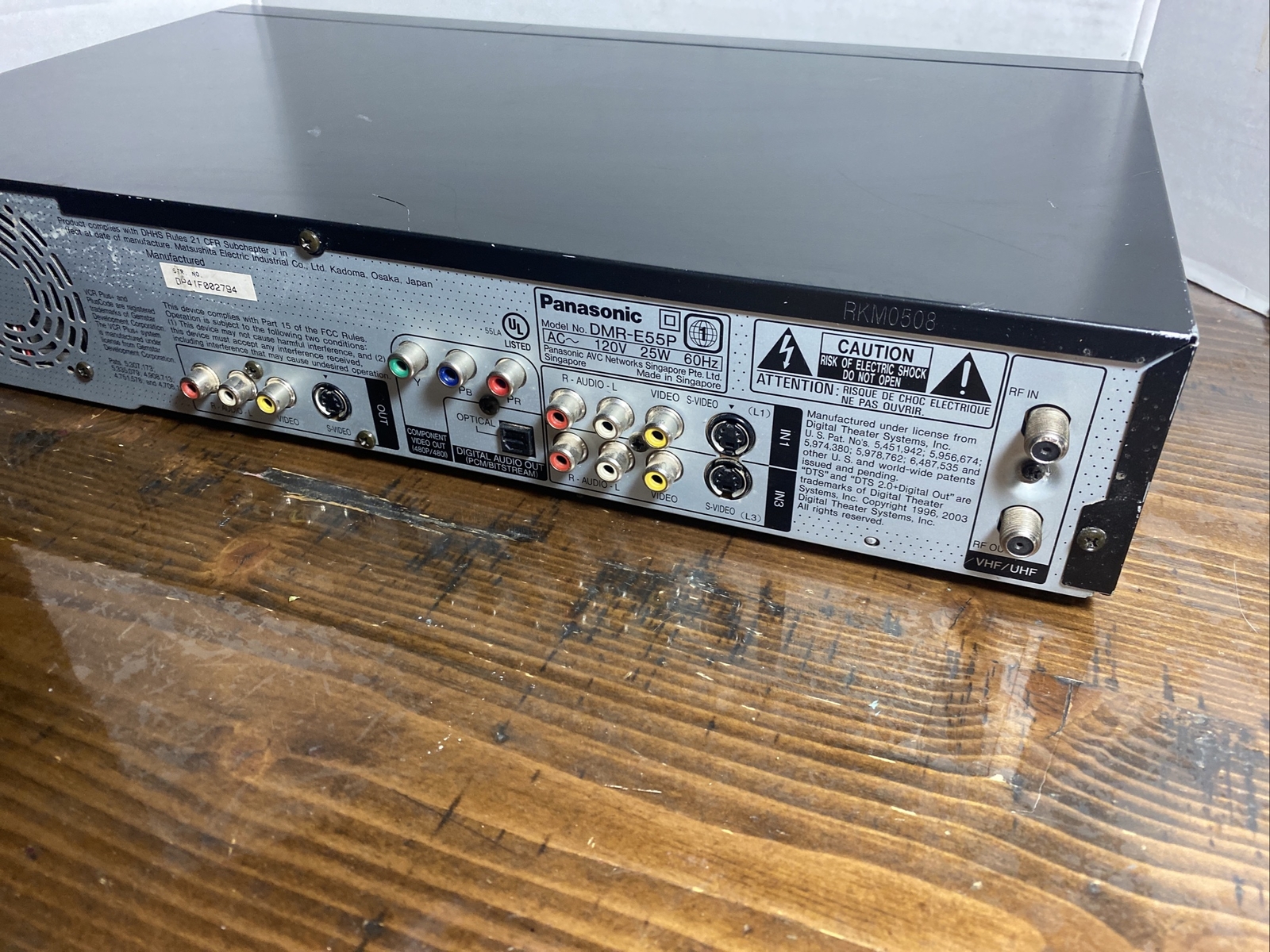 Panasonic DMRE55 DVD Video Recorder DVDRAM DVDR Progressive Scan NO