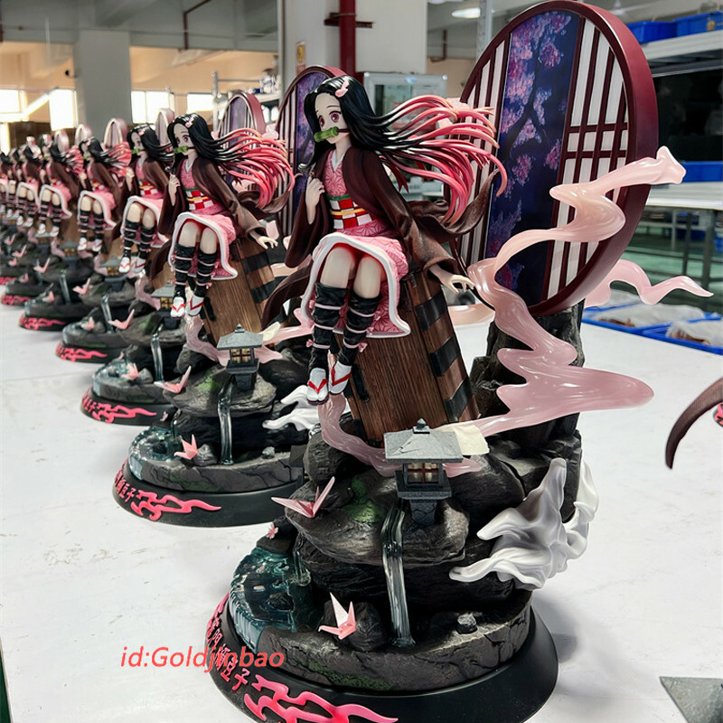 Demon Slayer Kamado Nezuko Resin Model Painted Statue Led LX