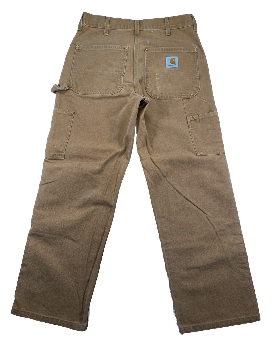 Carhartt Men's Double Knee Canvas Pants Brown Vintage 90's 62W