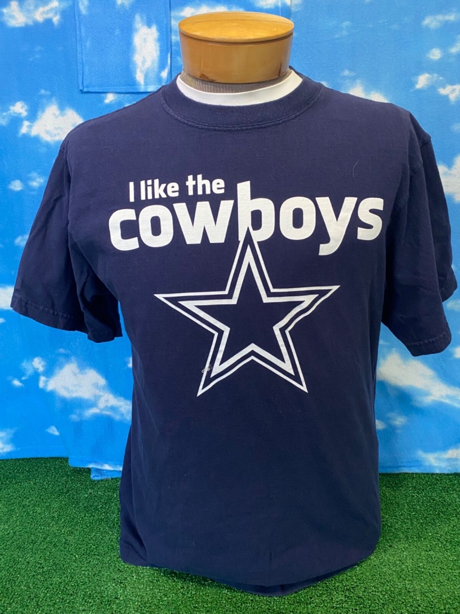 Dallas cowboys Shirt I like the cowboys L Large team apparel T-shirt C37