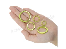 Key Rings Flat Split Ring Double Loop Keychain Metal Plating Vibrant Colors