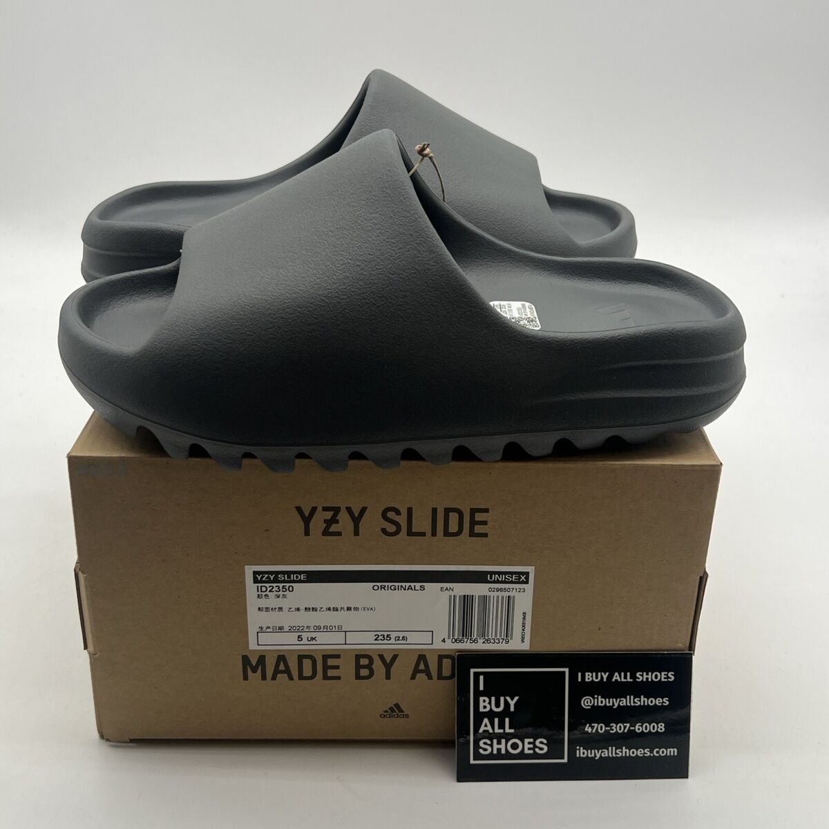 Size 5 - Adidas Yeezy Slide Slate Grey (ID2350) | eBay Size 5 - Adidas Yeezy Slide Slate Grey (ID2350) | eBay
