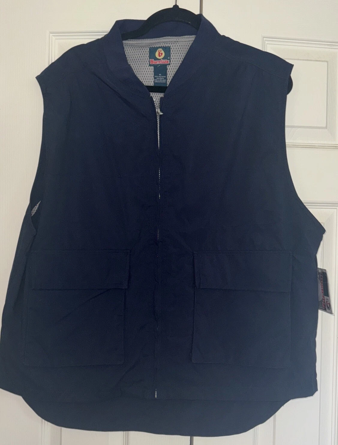 NWT Burnside Navy Hunting Fishing Vest Size XL