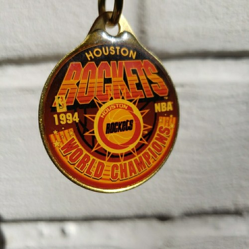Houston Rockets Keychain 1994 World Champions Gold Very Rare NBA Basketball Vtg - Picture 3 of 3