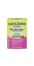 Spring Valley Women’s Probiotic 1 BILLION Cultures w/Cranberry Extract 30 Ct 