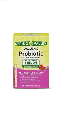 Spring Valley Women s Probiotic 1 BILLION Cultures w/Cranberry Extract 30 Ct 