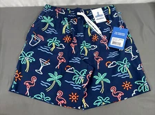 NWT Chubbies The Neon Lights Classic Swim Trunks 7” Stretch Small