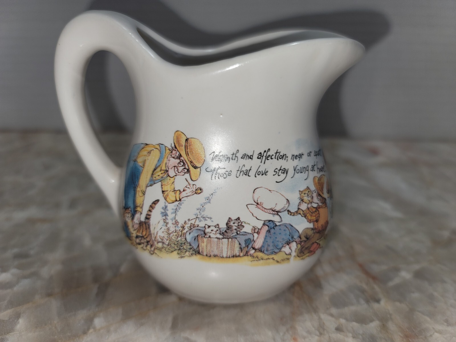 Vintage 1970  McCoy Pitcher Creamer Happiest Time