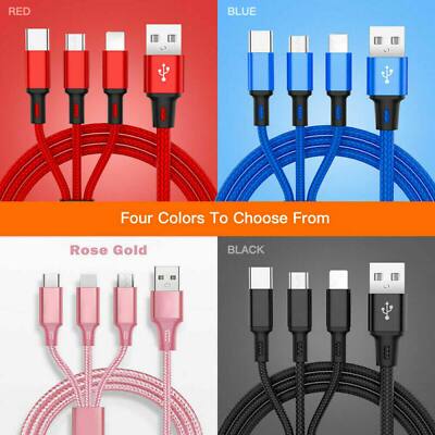 Jual KABEL DATA 120W 3 IN 1 FAST CHARGING KABEL DATA SILIKON 3IN1 1.2M MICRO TYPE-C IPHONE - Foto 2
