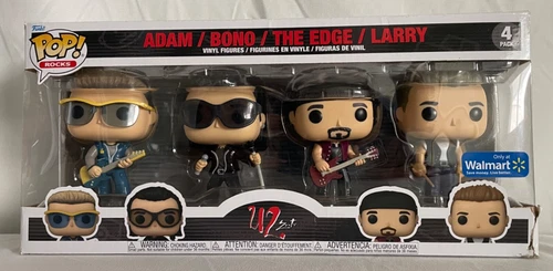 Funko Pop Rocks: U2 Band ZooTV Walmart Exclusive 4-Pack Adam/Bono/The Edge/Larry