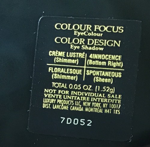 Lancome Colour Focus Palette 4 EyeColour Quad NWOB 7D052 Shadows Color Design - Picture 8 of 14