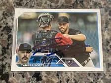 Tanner Scott Signed 2023 Topps Series 1 Baseball Card #18 Miami Marlins Auto