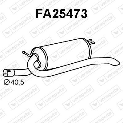 Silencieux arrière Fiat Palio Weekend pour moteurs 1.2, 1.6 16V et 1.9 D