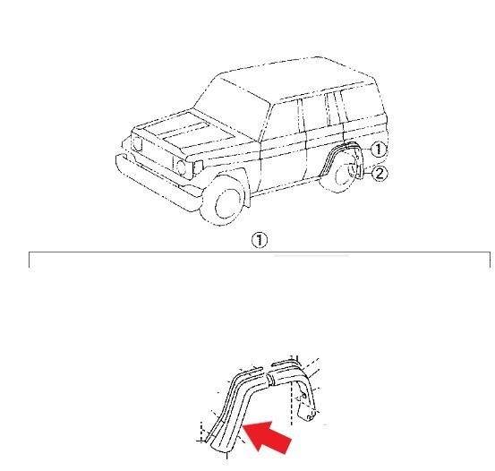 Toyota Genuine OEM Land Cruiser prado KZJ78 93-96 REAR OVER Toyota Genuine OEM Land Cruiser prado KZJ78 93-96 REAR OVER