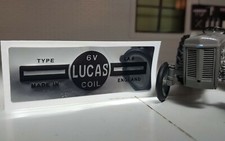 Ferguson Petrol TE20 TED20 T20 Tractor Lucas LA6 6v Coil Ignition Decal Sticker