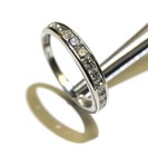 Platinum .48ct SI1 H round diamond channel wedding band ring 3.3g womens 6 — photo 5